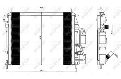 Радиатор, охлаждения дивгателя NRF 35547