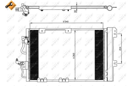 Радиатор кондиціонера NRF 35554