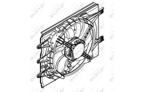 Вентилятор, охлаждение двигателя NRF 47596 (фото 1)