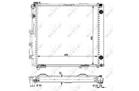 Радиатор, охлаждения дивгателя NRF 504258