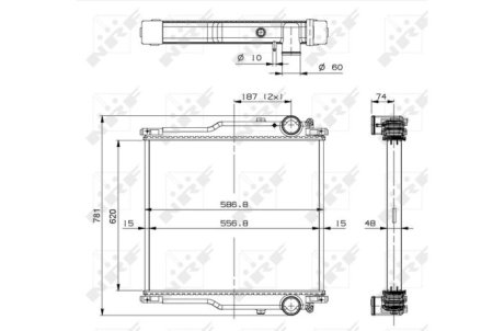 Датчик ABS, передний NRF 509767