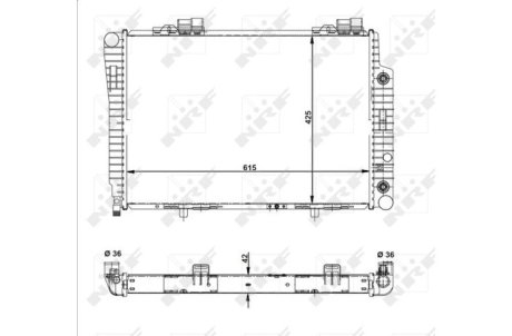 Радиатор, охлаждения дивгателя NRF 51281