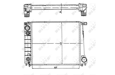 Радиатор, охлаждения дивгателя NRF 51350