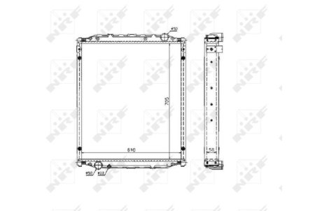 Радиатор, охлаждения дивгателя NRF 51604