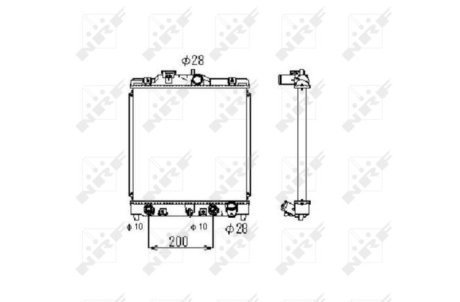 Радиатор, охлаждения дивгателя NRF 516356