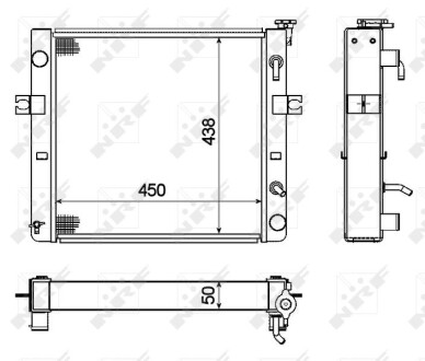 Радиатор, охлаждения дивгателя NRF 52297A