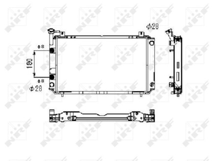 Радиатор, охлаждения дивгателя NRF 523495