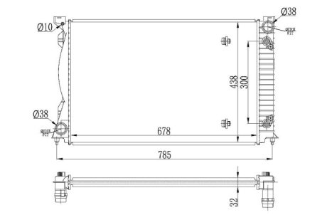 Радиатор, охлаждения дивгателя NRF 53023