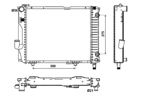 Радиатор двигателя NRF 53030