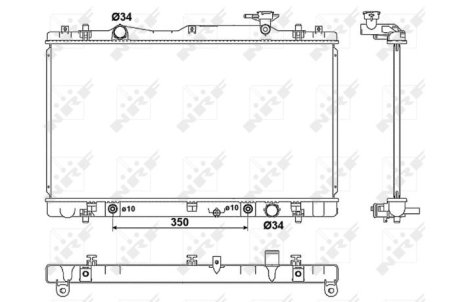 Радиатор, охлаждения дивгателя NRF 53063