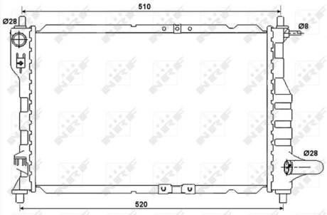 Радіатор охолодження Daewoo Matiz 0.8-1.0 03.05- NRF 53068