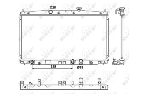 Радиатор, охлаждения дивгателя NRF 53094