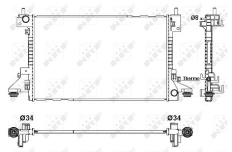 Датчик ABS, передний NRF 53160