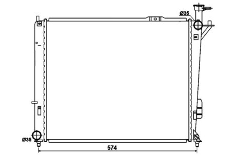 Радиатор, охлаждения дивгателя NRF 53174