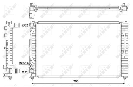 Датчик ABS, передний NRF 53175