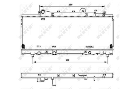 Радиатор, охлаждения дивгателя NRF 53202