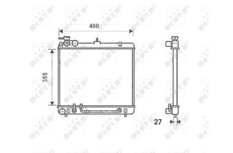 Радиатор, охлаждения дивгателя NRF 53256