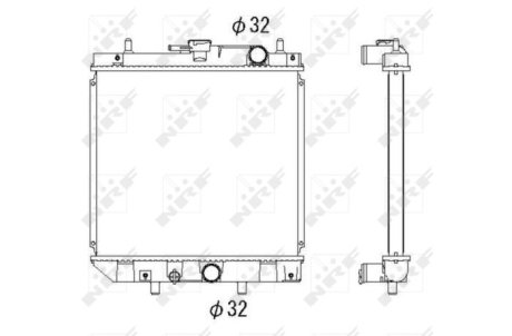 Радиатор, охлаждения дивгателя NRF 53276