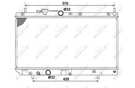Радиатор, охлаждения дивгателя NRF 53277