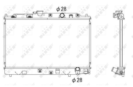 Радиатор, охлаждения дивгателя NRF 53286