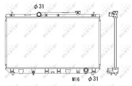 Радиатор, охлаждения дивгателя NRF 53307