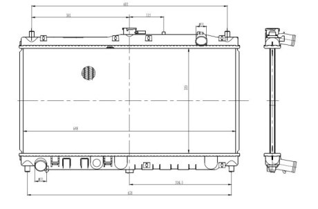 Радиатор, охлаждения дивгателя NRF 53317