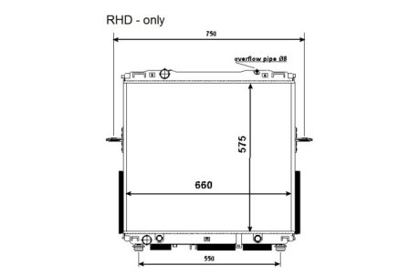 Радиатор, охлаждения дивгателя NRF 53368