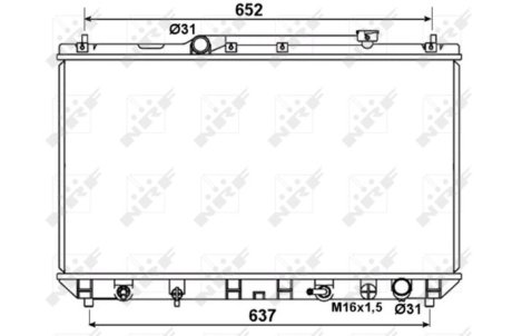 Радиатор, охлаждения дивгателя NRF 53374