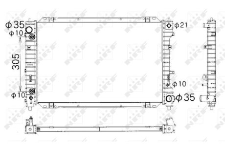 Радиатор, охлаждения дивгателя NRF 53378