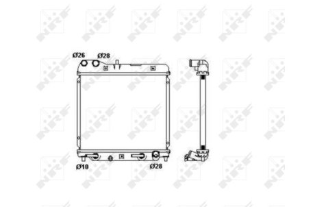 Радиатор, охлаждения дивгателя NRF 53408 (фото 1)