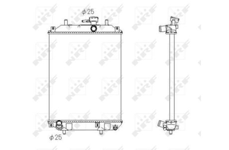 Радиатор, охлаждения дивгателя NRF 53413