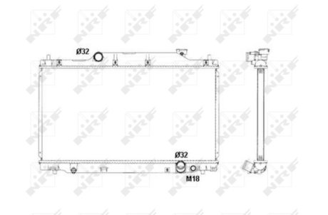 Радиатор, охлаждения дивгателя NRF 53439