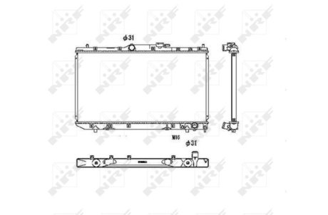 Радиатор, охлаждения дивгателя NRF 53446