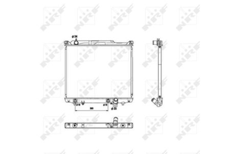 Радиатор, охлаждения дивгателя NRF 53576