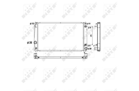 Радиатор, охлаждения дивгателя NRF 53590 (фото 1)