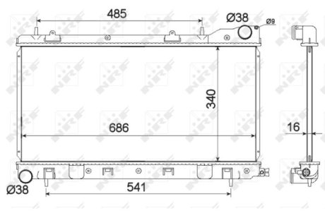 Радиатор, охлаждения дивгателя NRF 53595