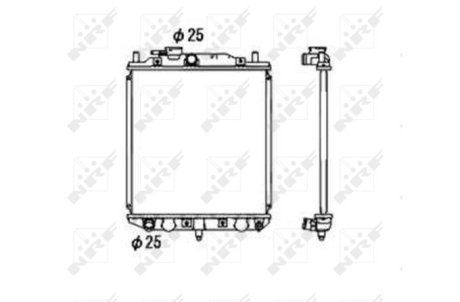 Радиатор, охлаждения дивгателя NRF 53673