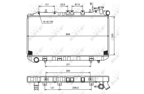 Радиатор, охлаждения дивгателя NRF 536864
