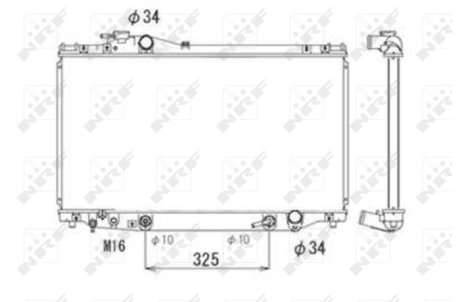 Радиатор, охлаждения дивгателя NRF 53710