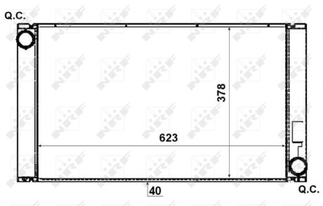 Радиатор, охлаждения дивгателя NRF 53731