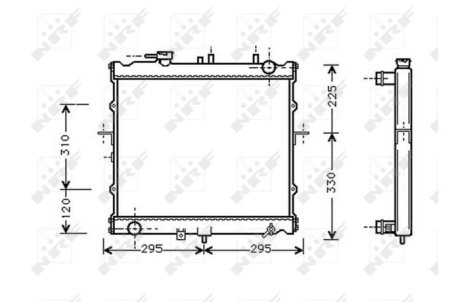 Радиатор, охлаждения дивгателя NRF 53831 (фото 1)