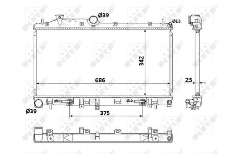 Датчик ABS, передний NRF 53886