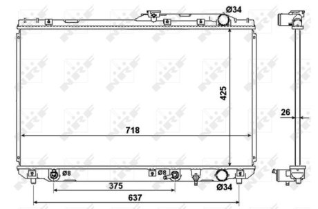 Датчик ABS, передний NRF 53962