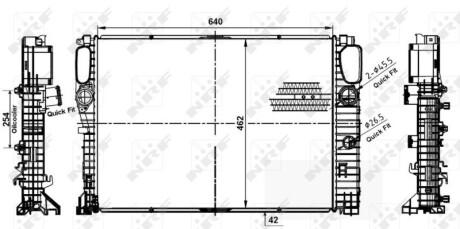 Радиатор, охлаждения дивгателя NRF 53979