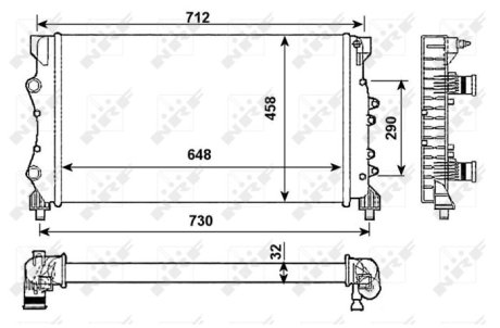 Датчик ABS, передний NRF 53990