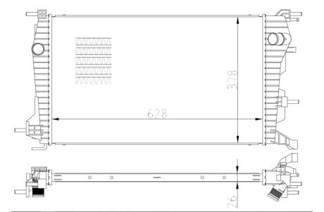 Радіатор NRF 550004