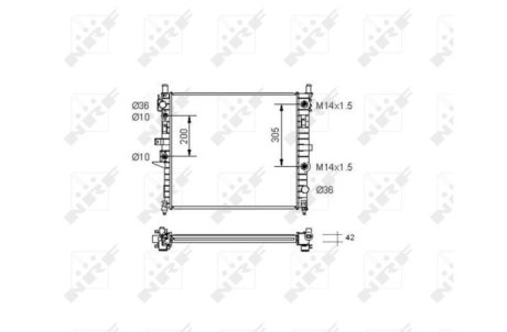 Радиатор, охлаждения дивгателя NRF 55336