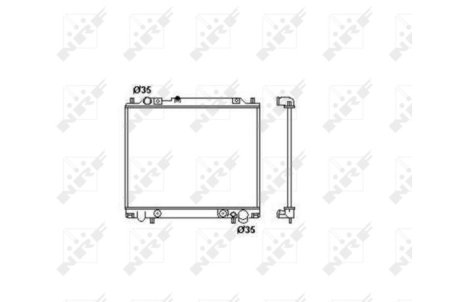 Радиатор, охлаждения дивгателя NRF 55344