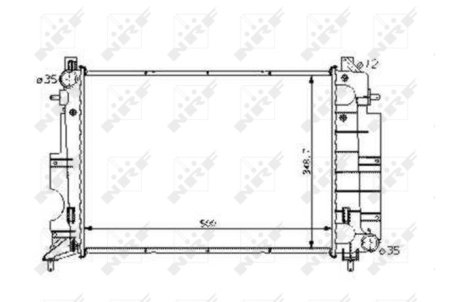 Радиатор, охлаждения дивгателя NRF 58108