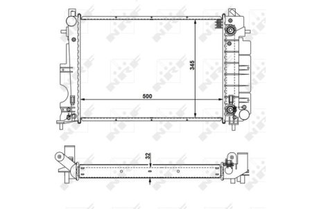 Радиатор, охлаждения дивгателя NRF 58109